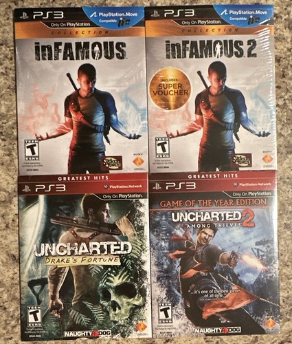 Sony ps3 infamous uncharted - ps3, infamous/uncharted